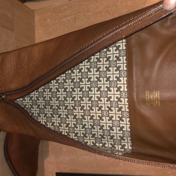 Tory Burch Riding Boots Tan Tall - Picture 8 of 9